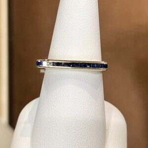 Sapphire And Diamond Gold Ring
